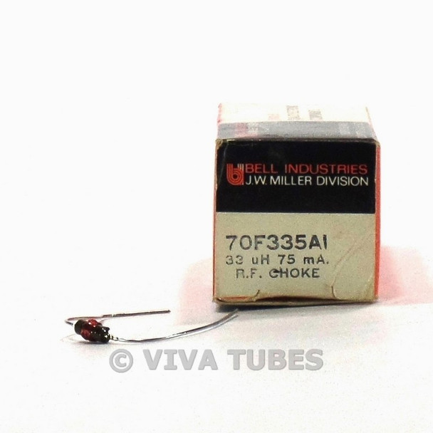 NOS NIB Vintage Miller 70F335AI R.F. Choke 33uH 75mA