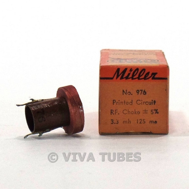NOS NIB Vintage Miller 976 R.F Choke Air Core Printed Circuit 3.3mH 125mA