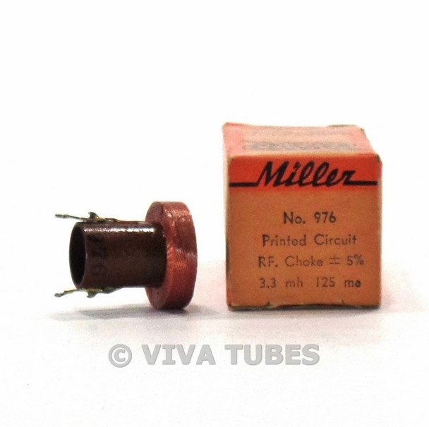 NOS NIB Vintage Miller 976 R.F. Choke Air Core Printed Circuit 3.3mH 125mA
