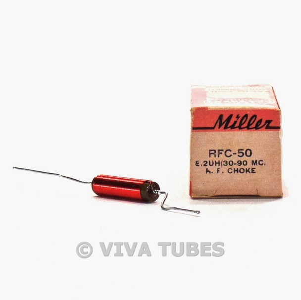 NOS NIB Vintage Miller RFC-50 R.F.Choke 8.2uH 30-90MHz