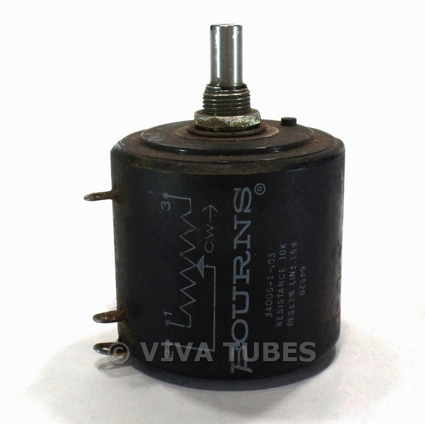 Vintage Bourns 3400S-1-103Precision Potentiometer 10000ohm Resistance .15% Pot