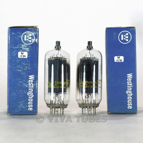 True NOS NIB Date Matched Pair Westinghouse USA 6KN6 Grey Plate Tubes