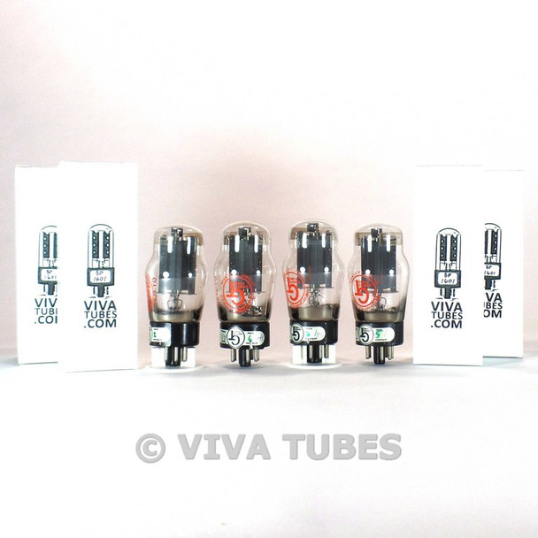 Tests NOS Matched Quad (4) Groove Tubes China GT-6L6C Smooth Grey Plate ST Tubes