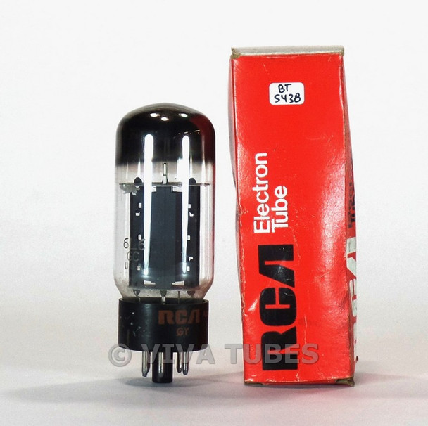 True NOS NIB RCA USA 6L6GC Grey Plate Top O Get Vacuum Tube