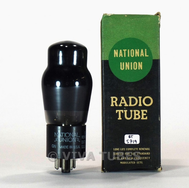 True NOS NIB National Union NU USA 6N6G Grey Plate Foil D Get Vacuum Tube