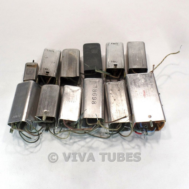 Vintage Radio HAM Frequency Lot of 12 Unknown IF/RF Tuning Coil Transformers