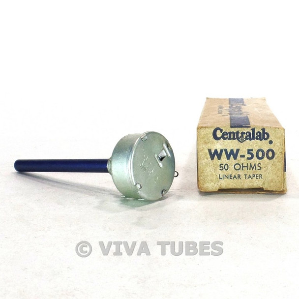 NOS NIB Vintage Centralab Type WW-500 Control Potentiometer 5 Watt 50 ohm