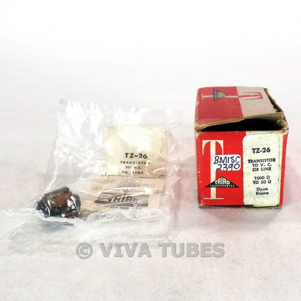NOS NIB Vintage Triad TZ-26 Transistor To Voice Coil Or Line 50 ohm Transformer