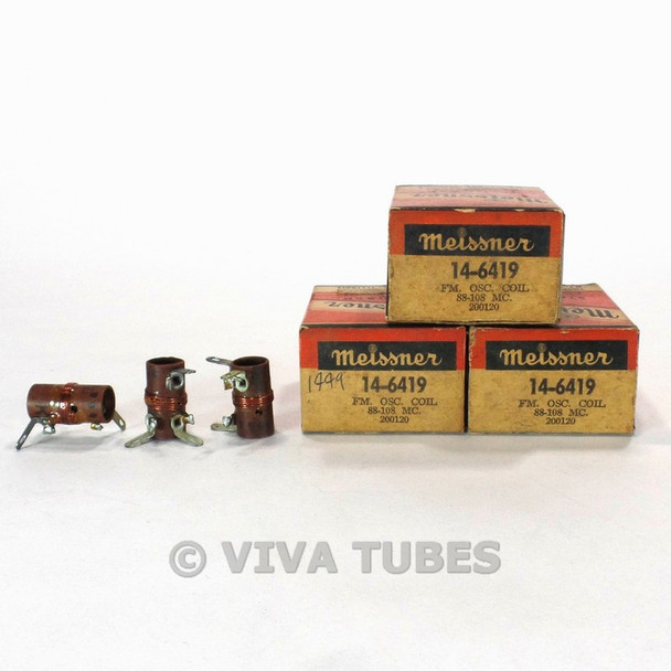 NOS NIB Vintage Lot of 3 Meissner 14-6419 FM Oscillator Coils 88-108MC