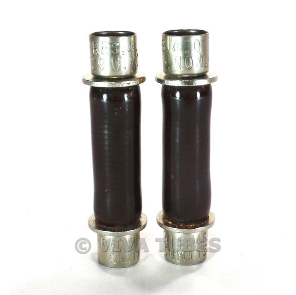 Vintage Lot of 2 Ohmite Wire Wound Ceramic Cartridge Resistors 29 Watt 4 ohm