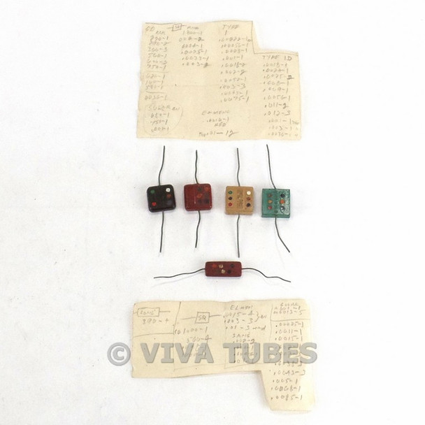 Vintage Lot of 116 Small Mica Capacitors, Various Brands & Ratings