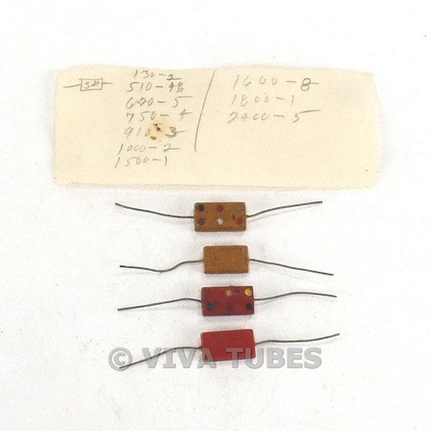 Vintage Lot of 79 El-Menco Small Mica Capacitors, Various Ratings