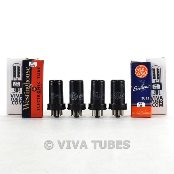 Tests NOS Matched Quad (4) GE USA 6SJ7 Metal Vacuum Tubes 100+%