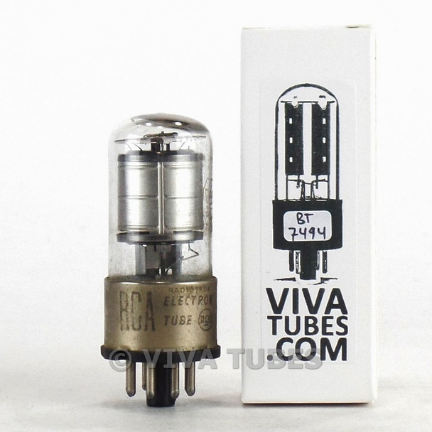 RCA USA 6SK7GT Ribbed Silver Plate Top [] Get Vacuum Tube 80%