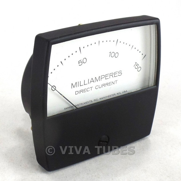 Vintage Ammon Rectangle Model AM-2 DC Amp Panel Milliammeter 0-150 mA DC Range