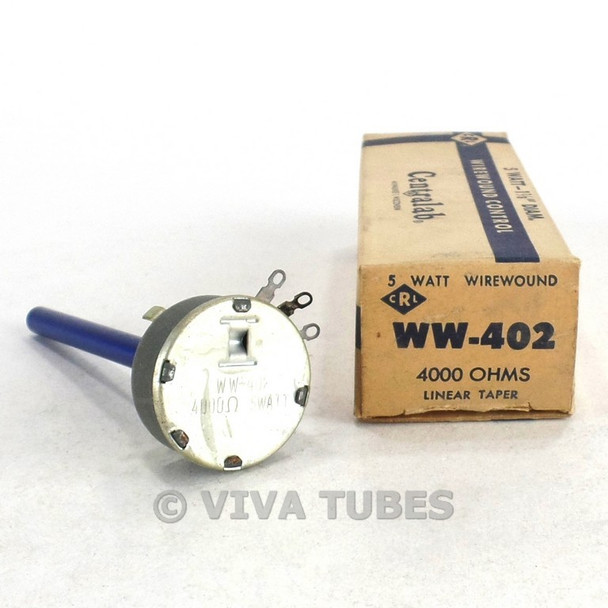 NOS NIB Centralab Model WW-402 Wirewound Linear Taper Potentiometer 5 Watt 40K