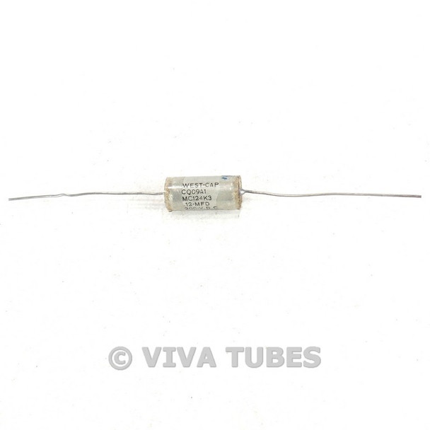 Vintage West-Cap CQC9A1 Paper-In-Oil Capacitor 0.12 uF 200 VDC