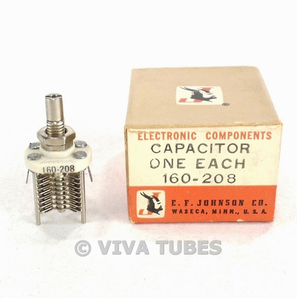 NOS NIB E.F. Johnson Type 9MB11/Catalog 160-208 Butterfly Capacitor 2.3-8 uF MFD