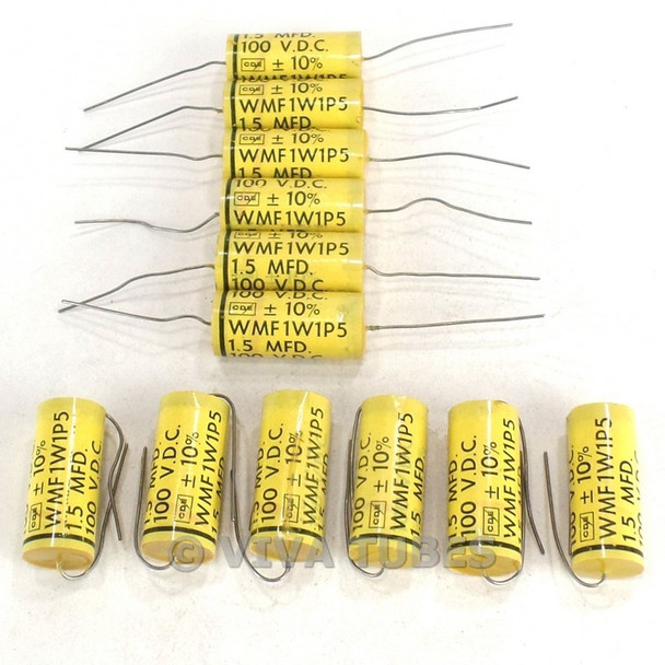 Vintage Lot of 12 Cornell-Dubilier Polypropylene Film Capacitors 1.5 MFD 100 VDC