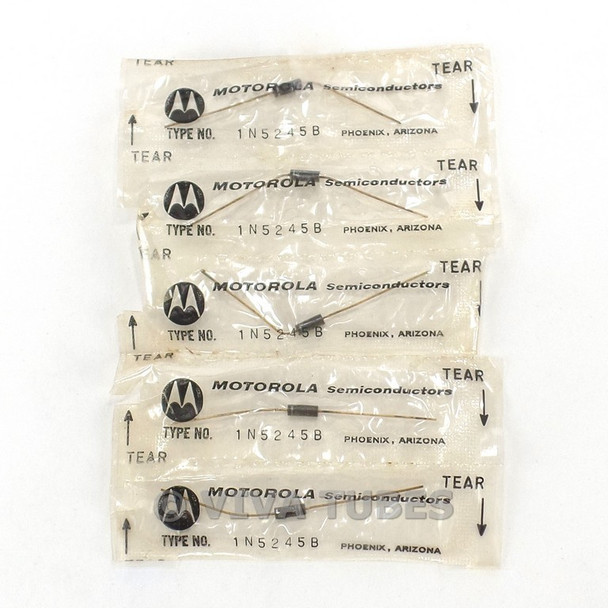 NOS NIB Vintage Lot of 5 Motorola Model 1N5245B Semiconductor Diodes