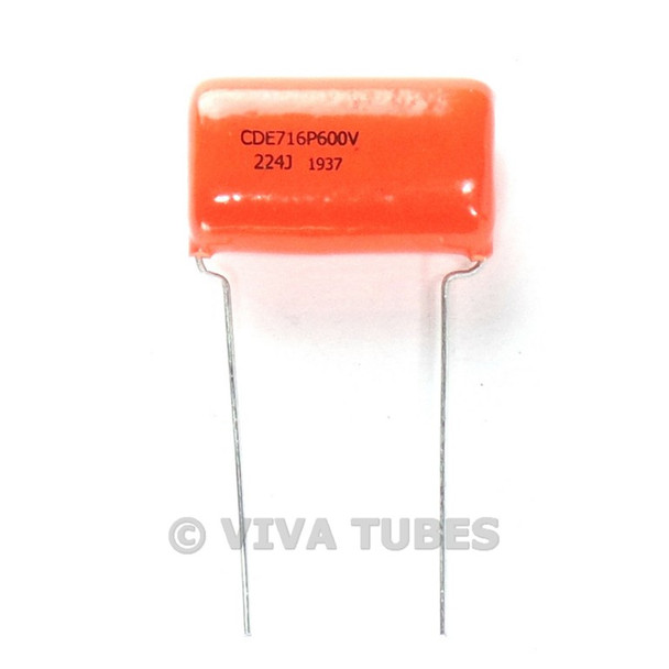 New Sprague 716P Orange Drop .22uF 600V 5% Poly Film Capacitor .22 uF 600 VDC