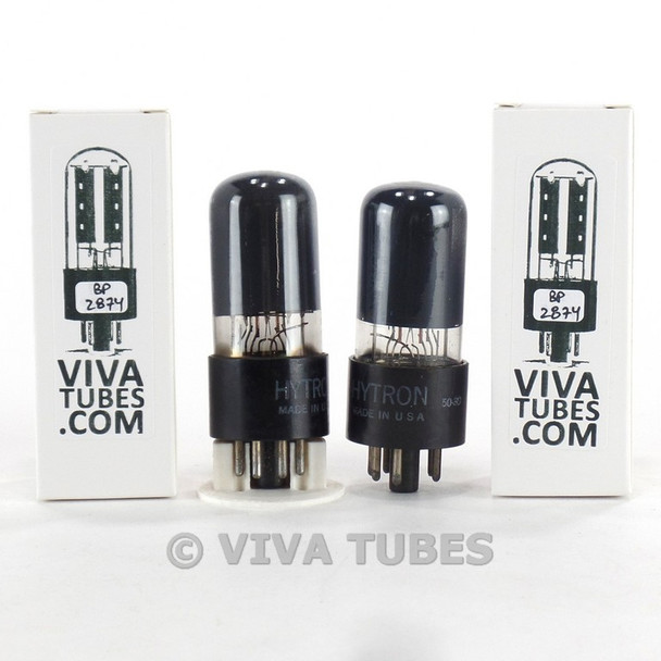 Tests NOS Date Matched Pair Hytron USA 6V6GT Black Plate [] Get Smoked Tubes