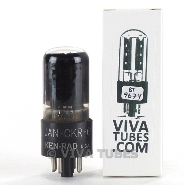 Ken-Rad USA JAN-CKR-6V6GT/VT-107A Black Plate Foil D Get Smoked Vacuum Tube 83%