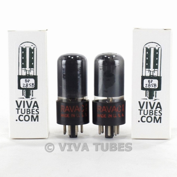 Tests NOS Date Matched Pair Ravac USA 6V6GT Black Plate [ ] Get Smoked Tubes