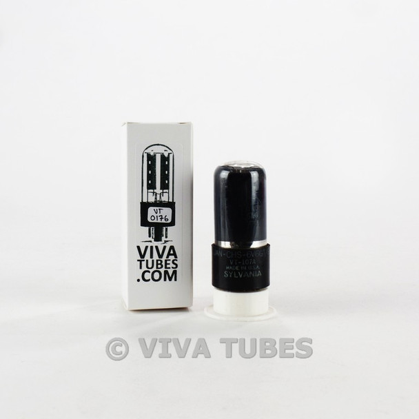 Sylvania USA JAN-CHS-6V6GT/VT-107A Black Plate Foil D Get Smoked Vacuum Tube 91%