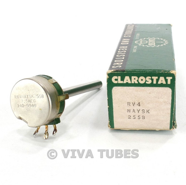 NOS NIB Vintage Clarostat Model RV4NAYSK255B Potentiometer 2.5 MEG ohm