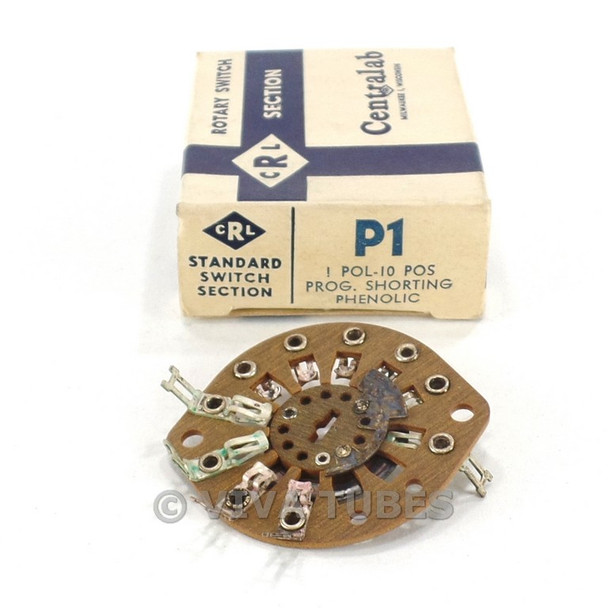 NOS NIB Vintage Centralab Section P1 Rotary Switch Wafer 1 POL 10 POS