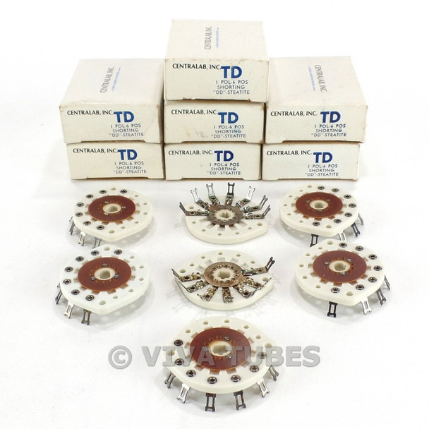 NOS NIB Vintage Lot of 7 Centralab Ceramic Rotary Switch Wafers 1 POL 6 POS