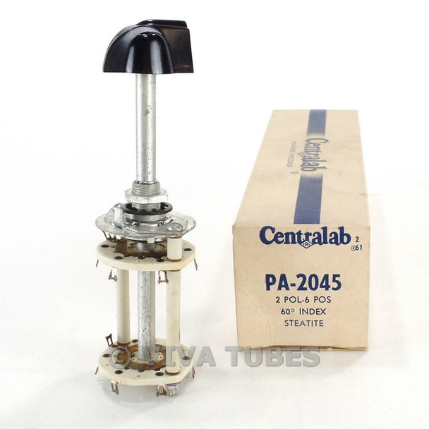 NOS NIB Vintage Centralab Model PA-2045 Rotary Switch 2 POL 6 POS