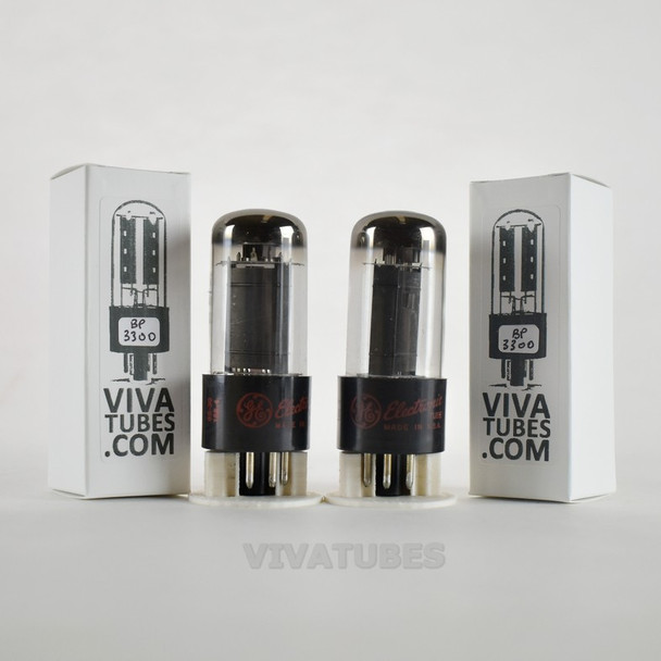 Tests NOS Date Matched Pair GE 6W6GT Black Box Plate Top O Get Tubes