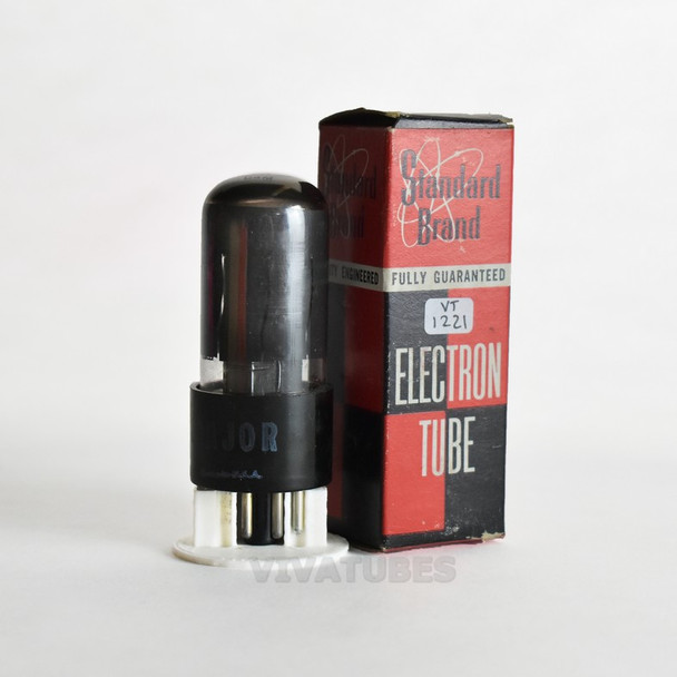 Tests NOS Major USA 6W6GT Black Box Plate Top [] Get Smoked Glass Tube