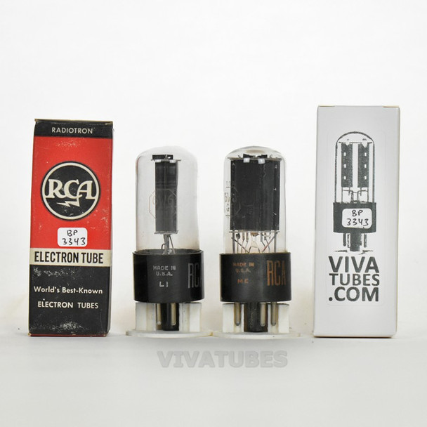 Tests NOS Matched Pair RCA USA 6W6GT Black Box Plate 2 BTM [] Get Tubes