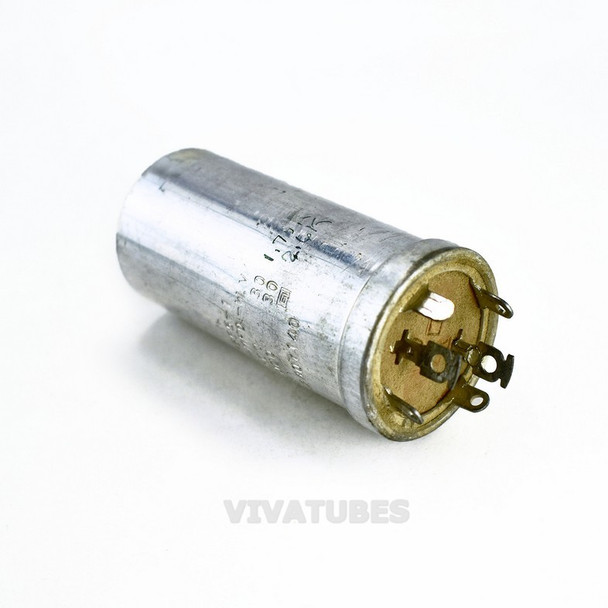 Vintage CDE Electrolytic Can Capacitor 30/30uF 1500/1500V