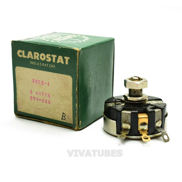 NOS NIB Clarostat 58C2 Short Shaft Potentiometer WIREWOUND 1 ohm