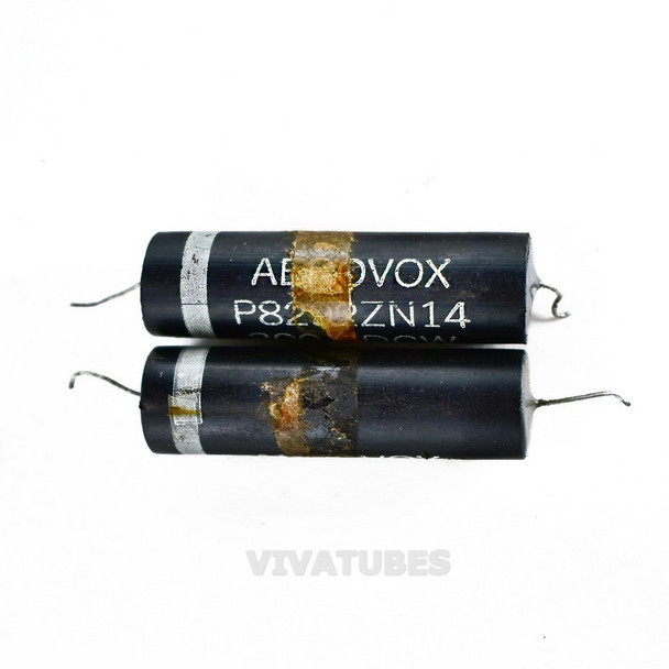 Lot of 2 Aerovox Axial Electrolytic Capacitors .2uF 200V