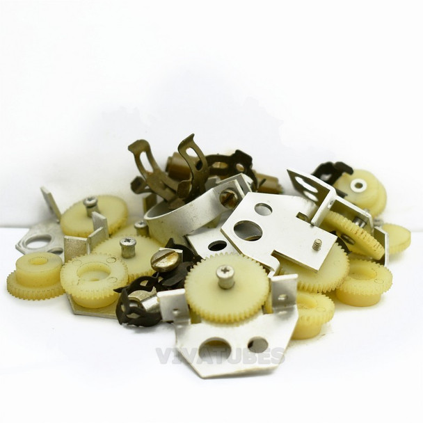 Mixed Lot of Nylon Gears and Mounts for Tube Tuners or Turntables