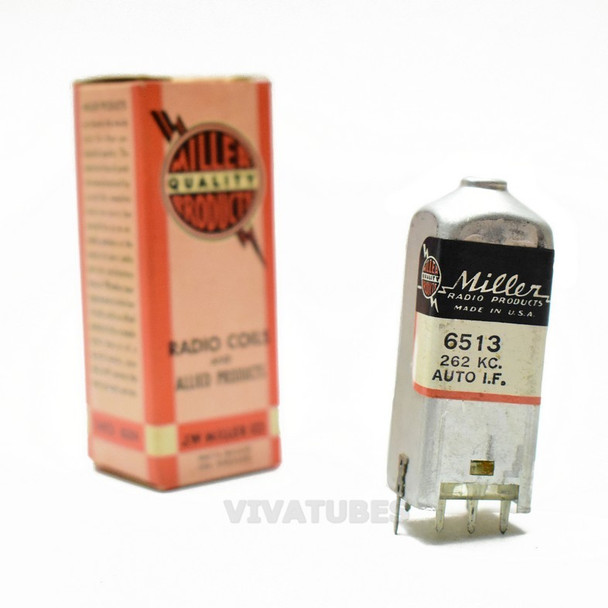 NOS NIB Miller 6513 262 KC. Auto I.F. 2090908-4 2" I.F. Coil