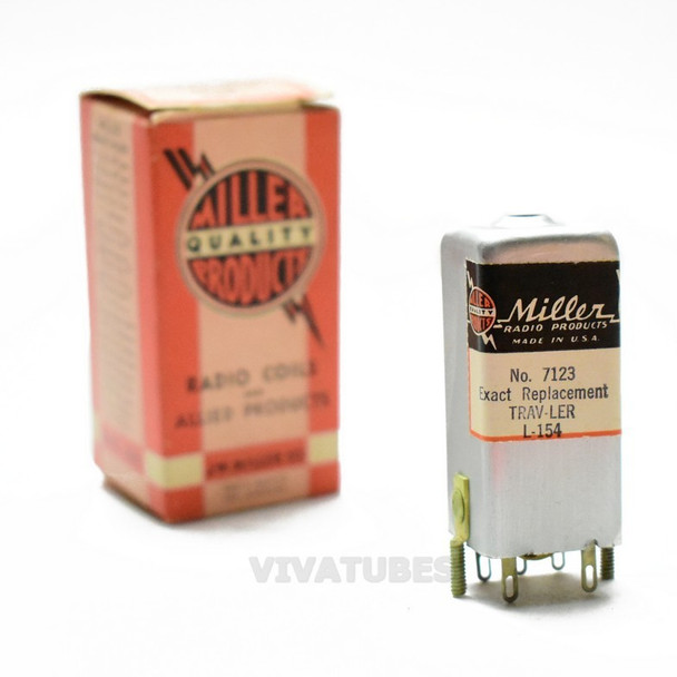 NOS NIB Miller No. 7123 For TRAV-LER L-154 2" I.F. Coil