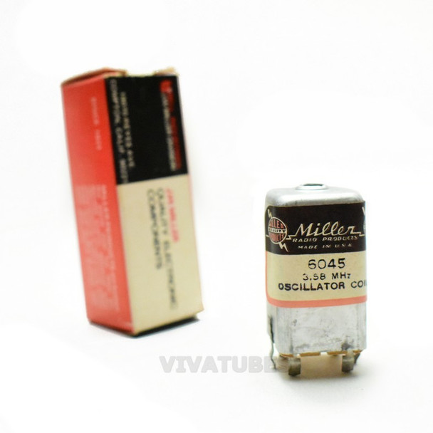 NOS NIB Miller 6045 3.58 MHz Oscillator Coil 2"