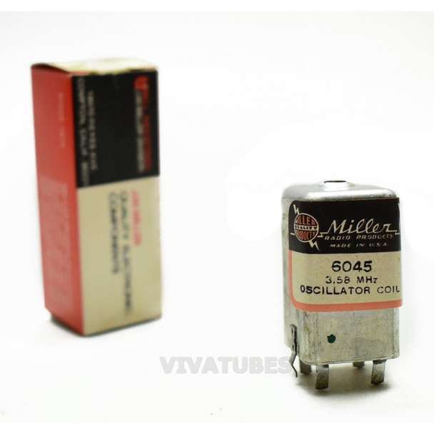 NIB NOS Miller 6045 3.58 MHz. Oscillator Coil 2"