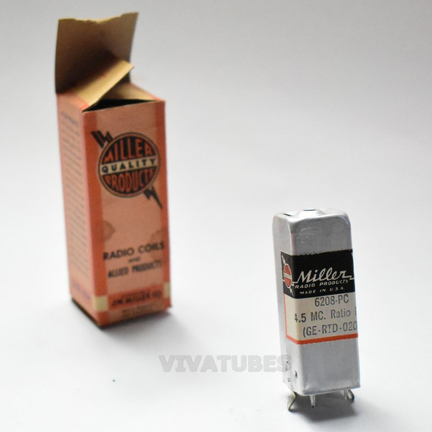 NOS NIB Miller 6208-PC 4.5 MC. Ratio Detector Coil (CE-RTD-020) 2"