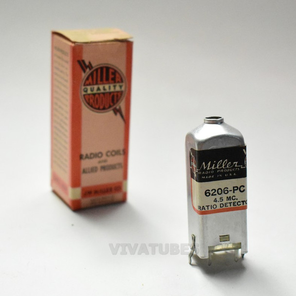 NOS NIB Miller 6206-PC 4.5 MC Ratio Detector Coil 2"