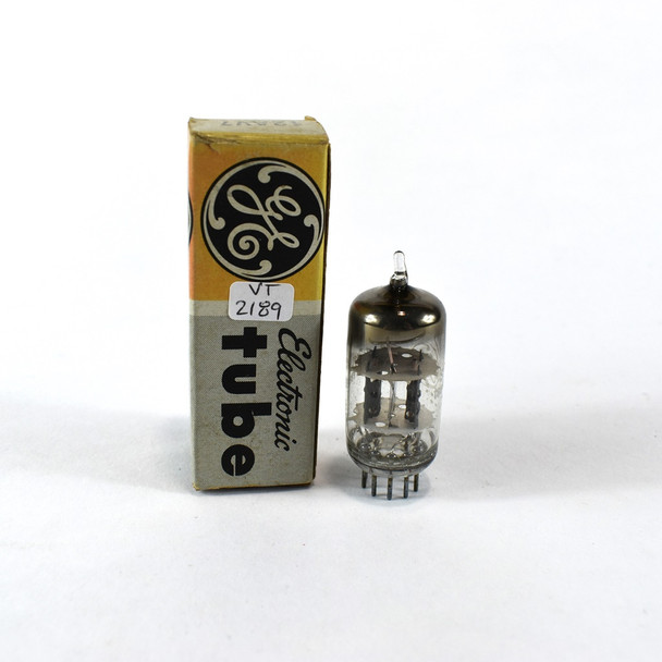 True NOS NIB GE USA 12AV7 Silver/Grey Plate Top Fat D Get Vacuum Tube 100+%