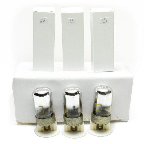 True NOS Date Matched Trio (3) GE USA 7A4 Black Plate Get Vacuum Tubes 100+%