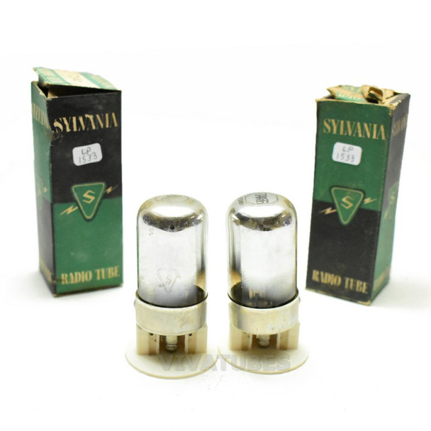 True NOS NIB Matched Pair Sylvania USA 7A6 Vacuum Tubes