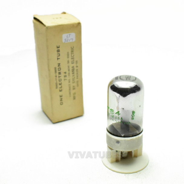 True NOS NIB Sylvania USA 7B4 Black Vacuum Tube 100%